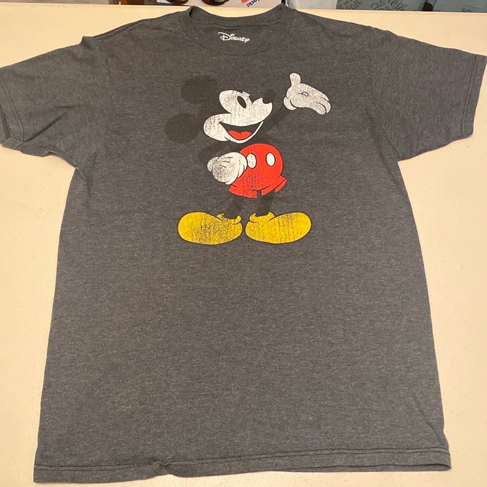 Disney Charcoal Gray Cotton Blend Tee